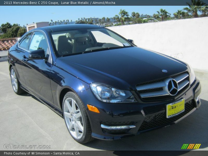 Lunar Blue Metallic / Almond/Mocha 2013 Mercedes-Benz C 250 Coupe