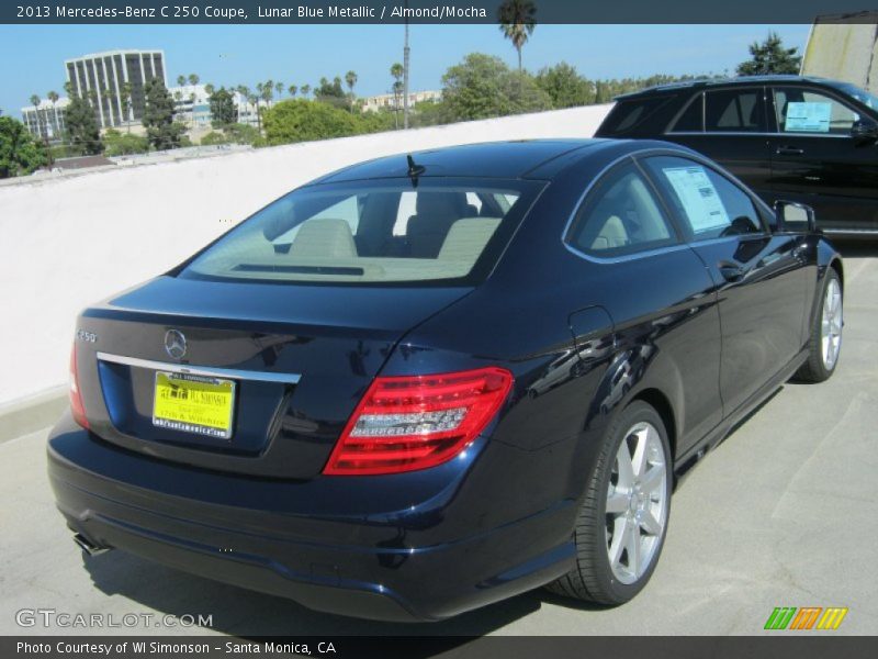 Lunar Blue Metallic / Almond/Mocha 2013 Mercedes-Benz C 250 Coupe