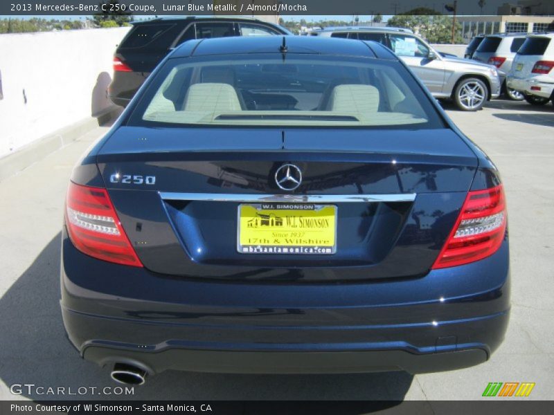 Lunar Blue Metallic / Almond/Mocha 2013 Mercedes-Benz C 250 Coupe