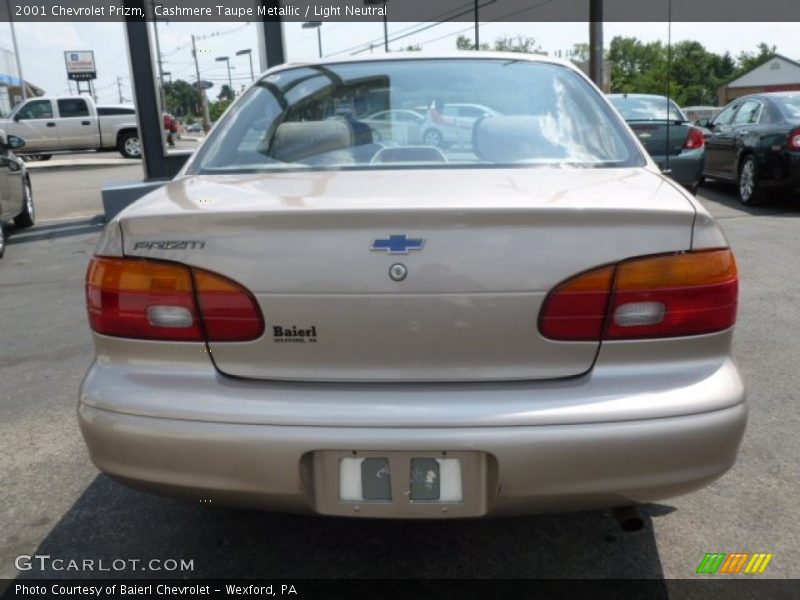 Cashmere Taupe Metallic / Light Neutral 2001 Chevrolet Prizm
