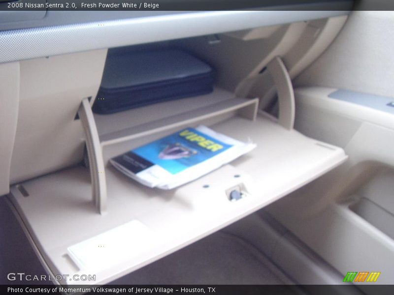 Fresh Powder White / Beige 2008 Nissan Sentra 2.0