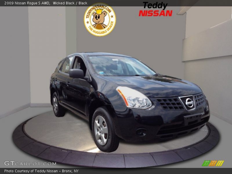 Wicked Black / Black 2009 Nissan Rogue S AWD