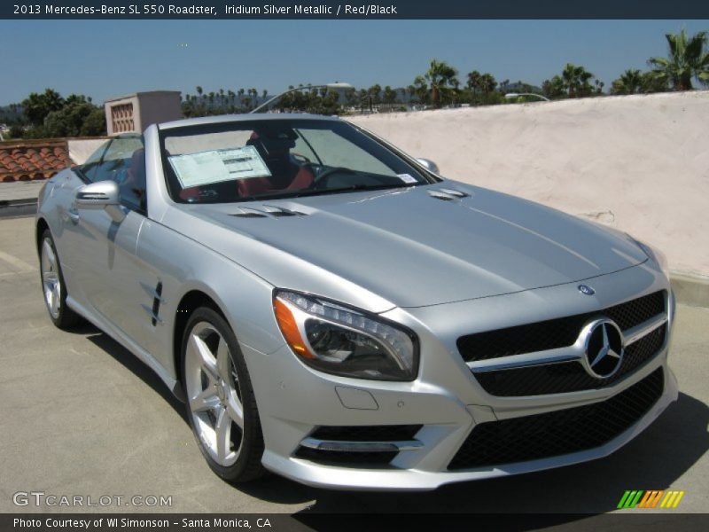Iridium Silver Metallic / Red/Black 2013 Mercedes-Benz SL 550 Roadster