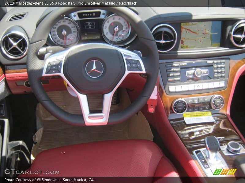 Iridium Silver Metallic / Red/Black 2013 Mercedes-Benz SL 550 Roadster