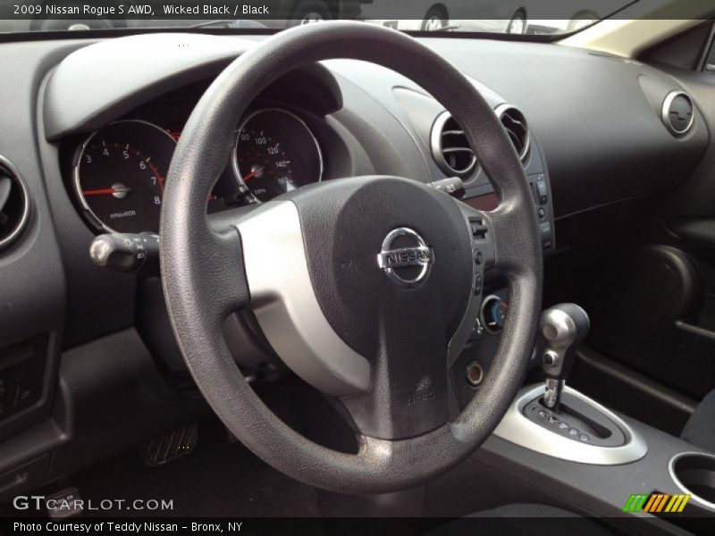 Wicked Black / Black 2009 Nissan Rogue S AWD