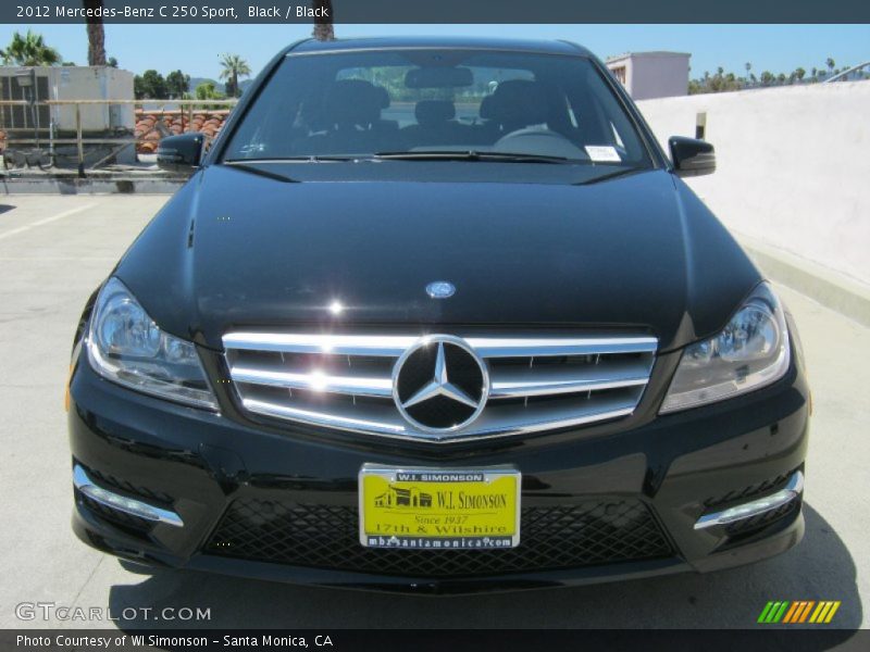 Black / Black 2012 Mercedes-Benz C 250 Sport