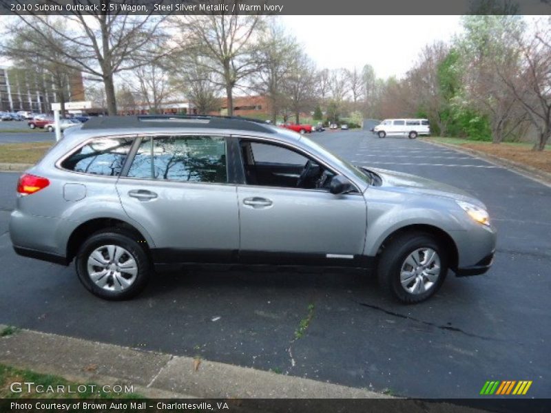 Steel Silver Metallic / Warm Ivory 2010 Subaru Outback 2.5i Wagon