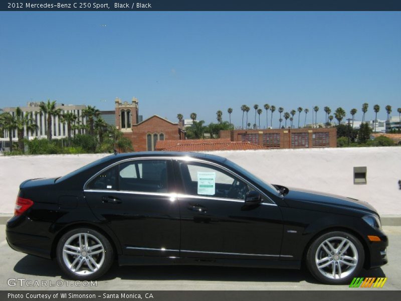 Black / Black 2012 Mercedes-Benz C 250 Sport