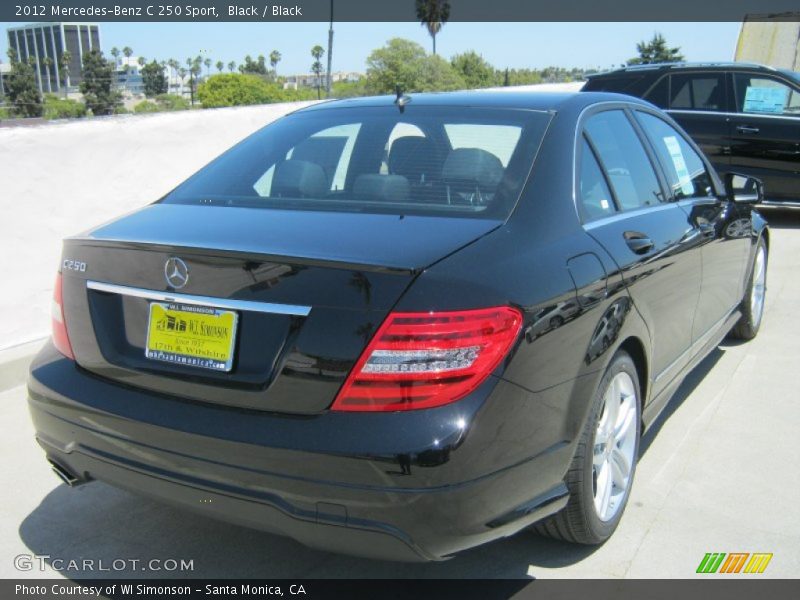 Black / Black 2012 Mercedes-Benz C 250 Sport