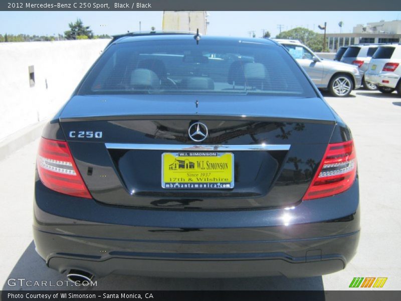 Black / Black 2012 Mercedes-Benz C 250 Sport