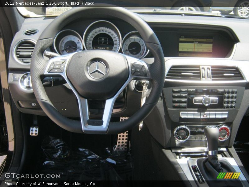 Black / Black 2012 Mercedes-Benz C 250 Sport