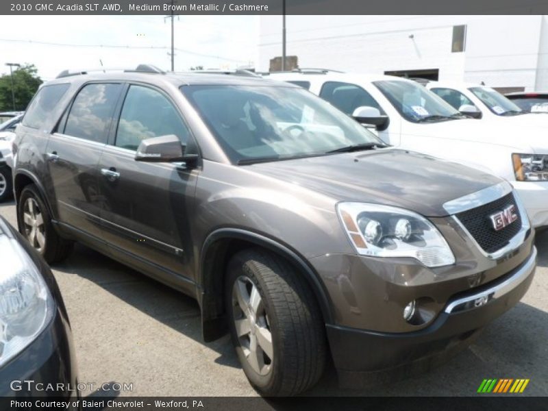 Medium Brown Metallic / Cashmere 2010 GMC Acadia SLT AWD