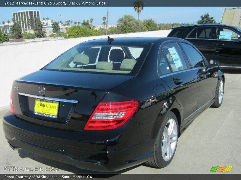 Black / Almond Beige 2012 Mercedes-Benz C 250 Sport