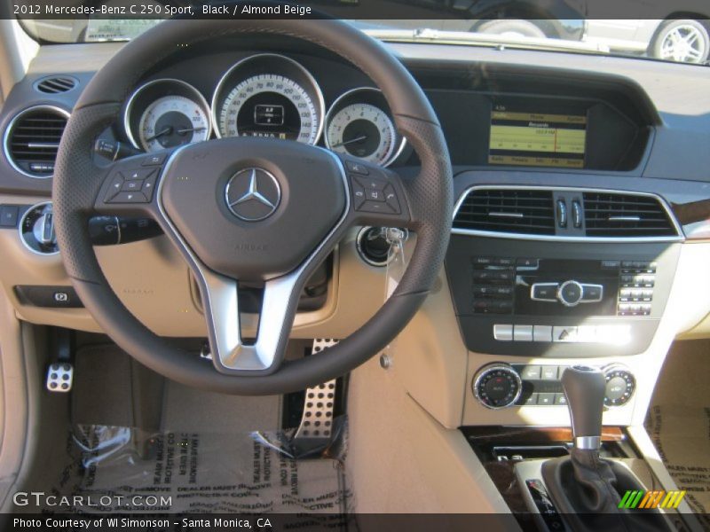 Black / Almond Beige 2012 Mercedes-Benz C 250 Sport