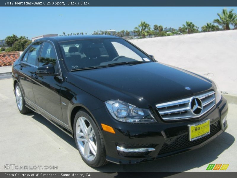 Black / Black 2012 Mercedes-Benz C 250 Sport