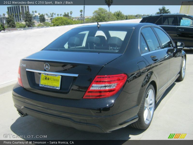 Black / Black 2012 Mercedes-Benz C 250 Sport