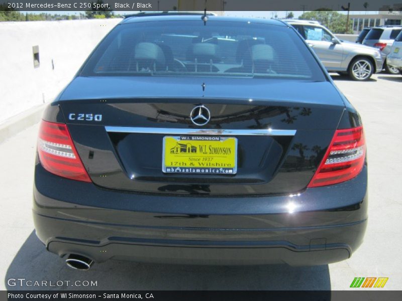 Black / Black 2012 Mercedes-Benz C 250 Sport