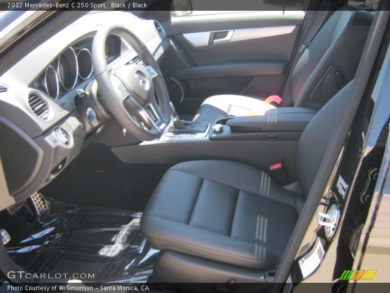 Black / Black 2012 Mercedes-Benz C 250 Sport