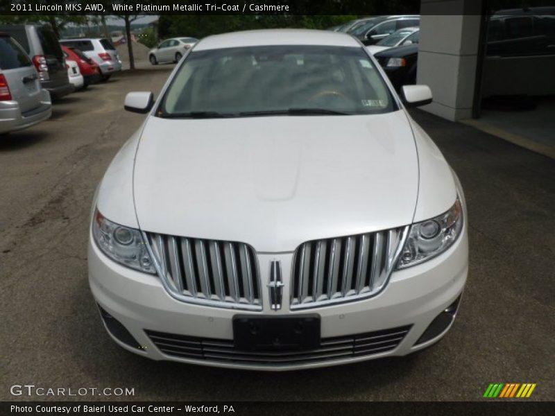 White Platinum Metallic Tri-Coat / Cashmere 2011 Lincoln MKS AWD