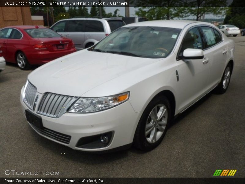 White Platinum Metallic Tri-Coat / Cashmere 2011 Lincoln MKS AWD