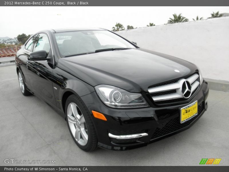 Black / Black 2012 Mercedes-Benz C 250 Coupe