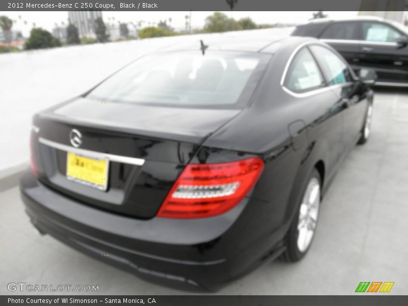 Black / Black 2012 Mercedes-Benz C 250 Coupe