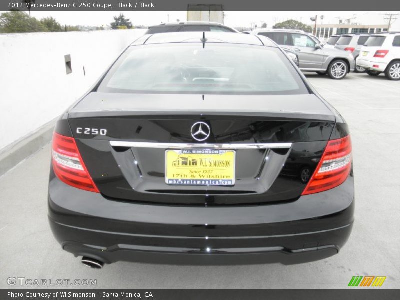 Black / Black 2012 Mercedes-Benz C 250 Coupe