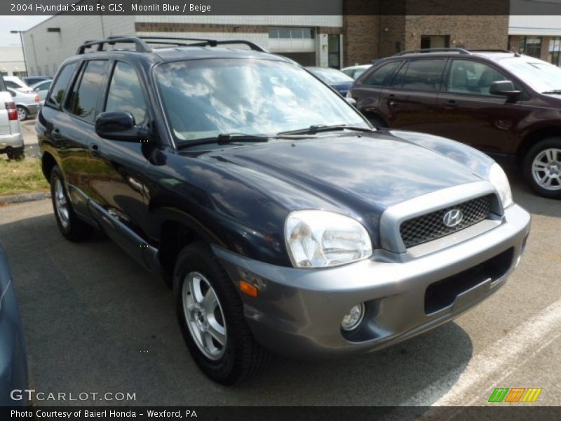 Moonlit Blue / Beige 2004 Hyundai Santa Fe GLS