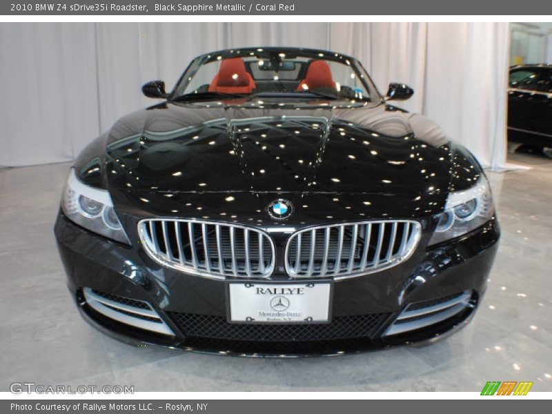 Black Sapphire Metallic / Coral Red 2010 BMW Z4 sDrive35i Roadster