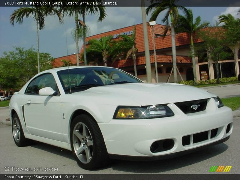 Oxford White / Dark Charcoal 2003 Ford Mustang Cobra Coupe