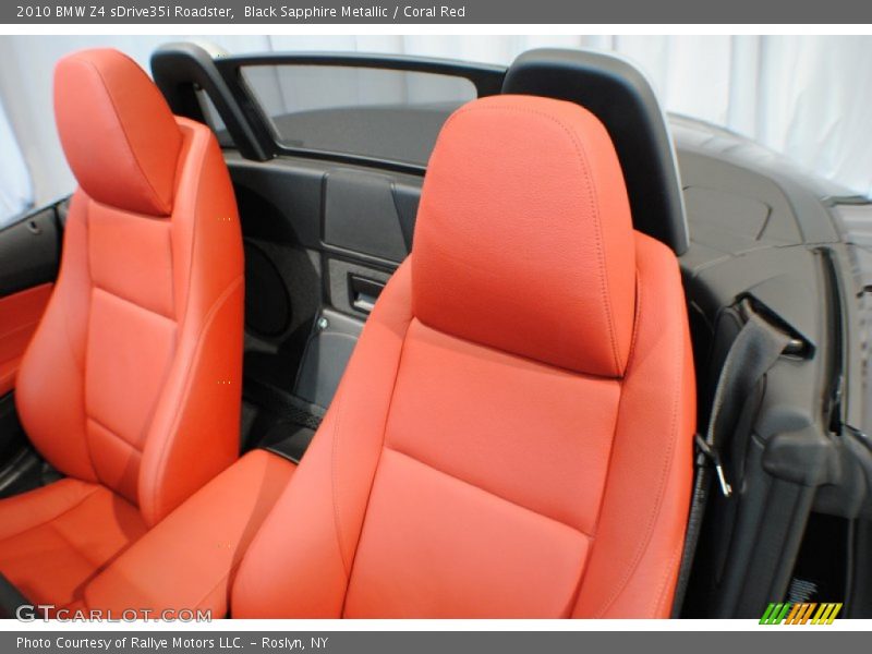 Black Sapphire Metallic / Coral Red 2010 BMW Z4 sDrive35i Roadster