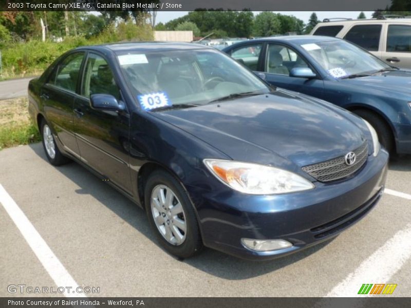 Catalina Blue Metallic / Stone 2003 Toyota Camry XLE V6