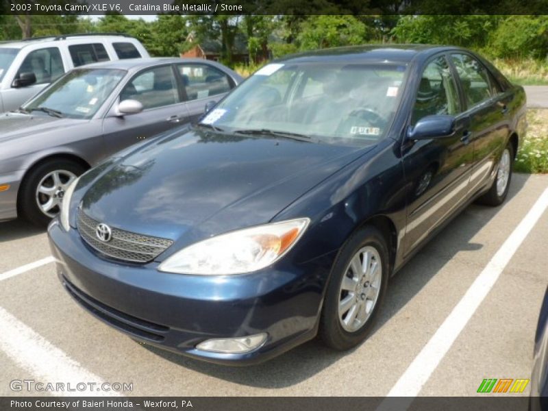 Catalina Blue Metallic / Stone 2003 Toyota Camry XLE V6