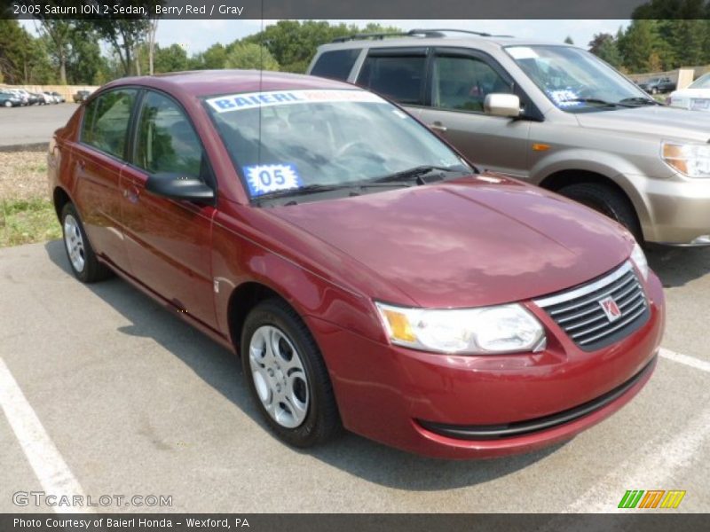 Berry Red / Gray 2005 Saturn ION 2 Sedan