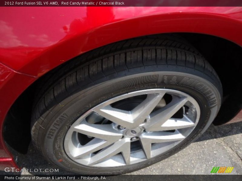 Red Candy Metallic / Charcoal Black 2012 Ford Fusion SEL V6 AWD