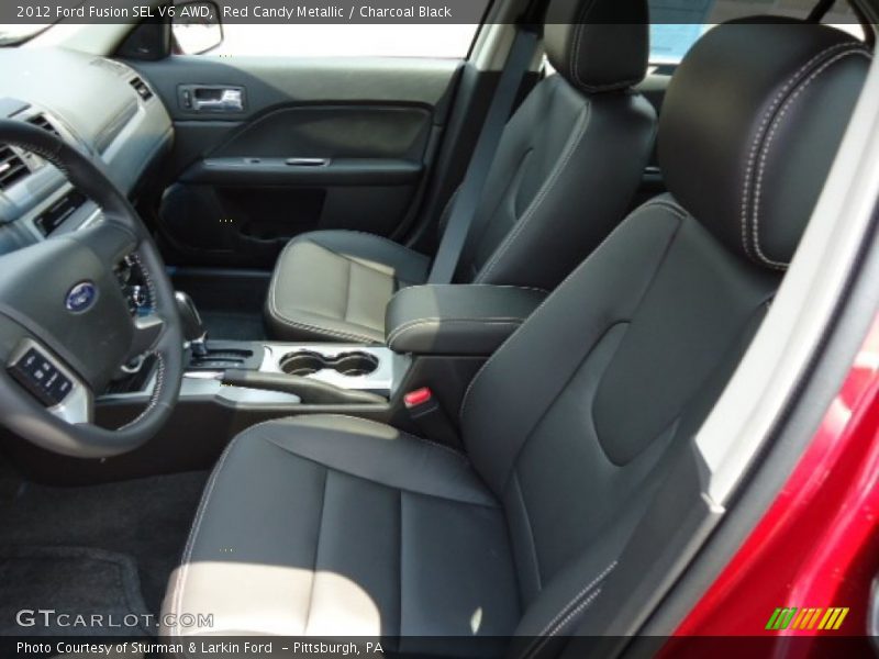 Red Candy Metallic / Charcoal Black 2012 Ford Fusion SEL V6 AWD