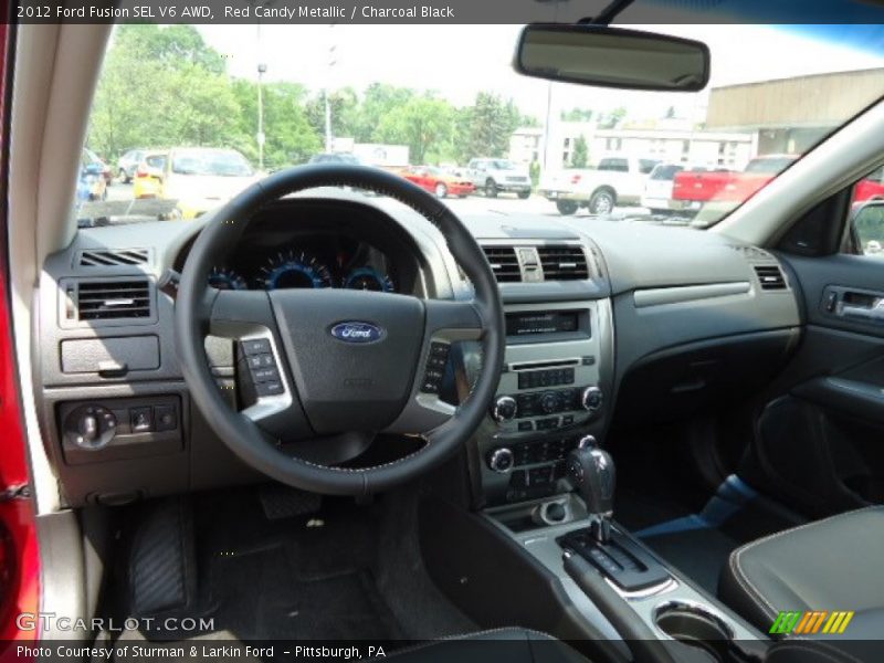 Red Candy Metallic / Charcoal Black 2012 Ford Fusion SEL V6 AWD
