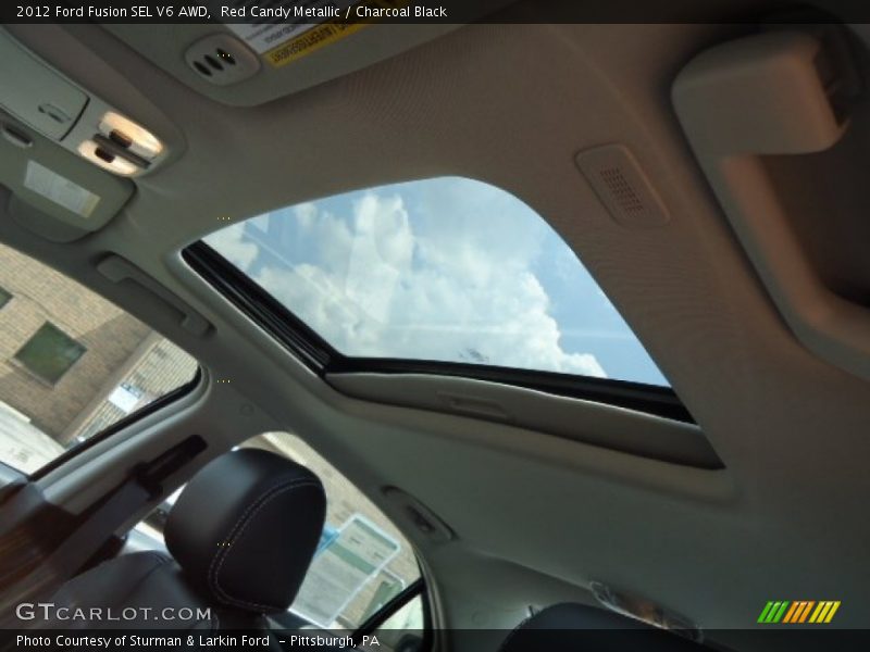 Red Candy Metallic / Charcoal Black 2012 Ford Fusion SEL V6 AWD