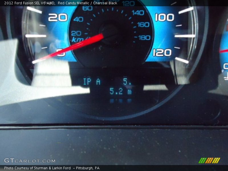 Red Candy Metallic / Charcoal Black 2012 Ford Fusion SEL V6 AWD