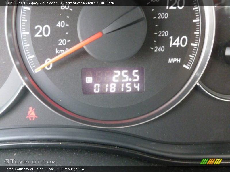 Quartz Silver Metallic / Off Black 2009 Subaru Legacy 2.5i Sedan