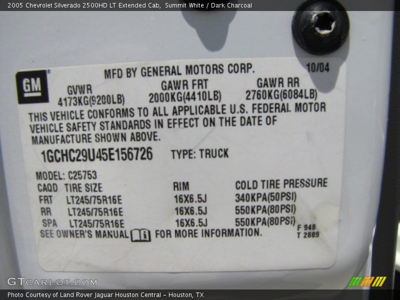 Summit White / Dark Charcoal 2005 Chevrolet Silverado 2500HD LT Extended Cab