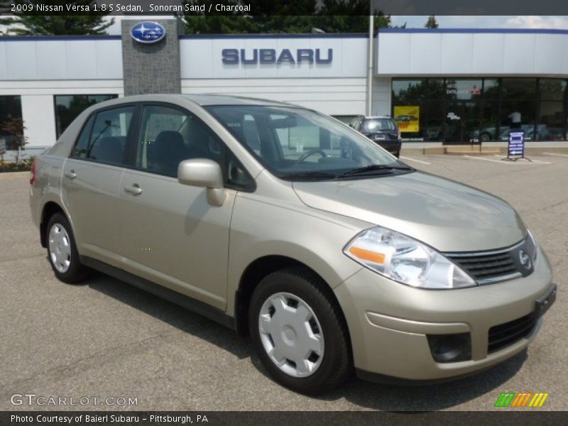 Sonoran Sand / Charcoal 2009 Nissan Versa 1.8 S Sedan