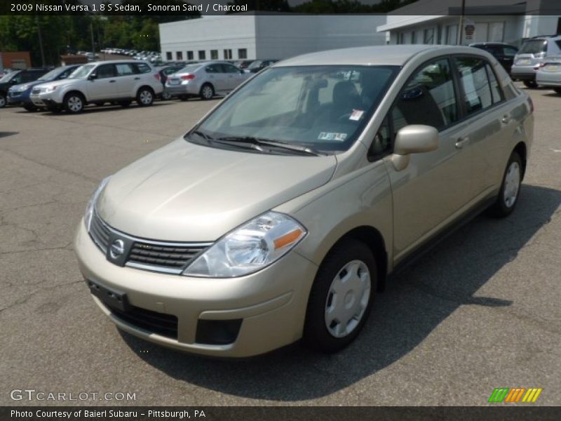 Sonoran Sand / Charcoal 2009 Nissan Versa 1.8 S Sedan