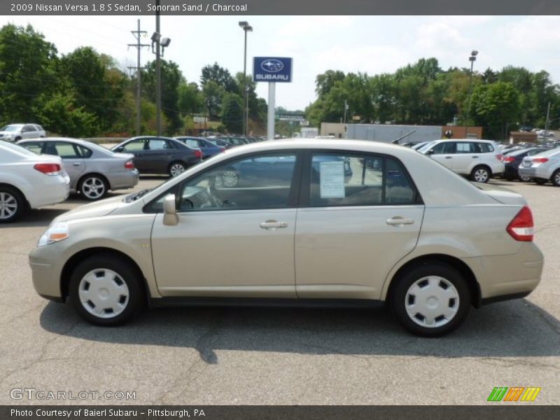 Sonoran Sand / Charcoal 2009 Nissan Versa 1.8 S Sedan