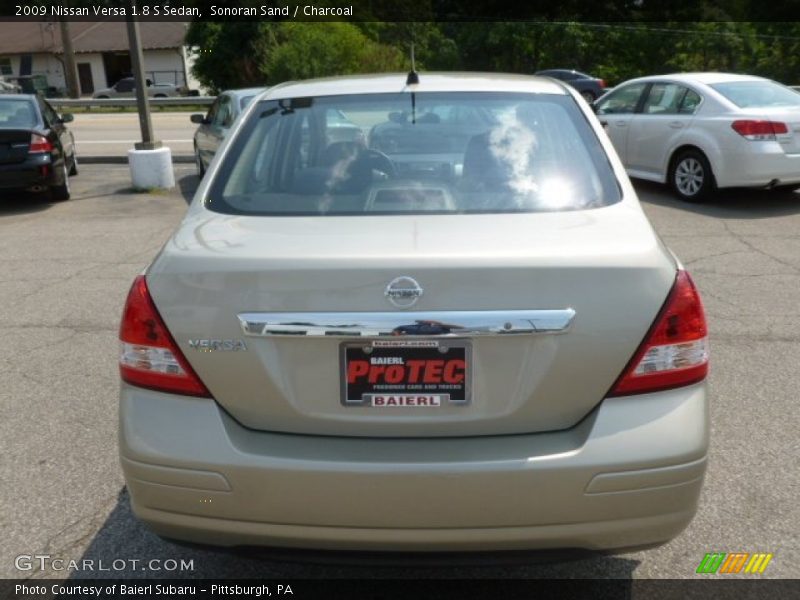 Sonoran Sand / Charcoal 2009 Nissan Versa 1.8 S Sedan