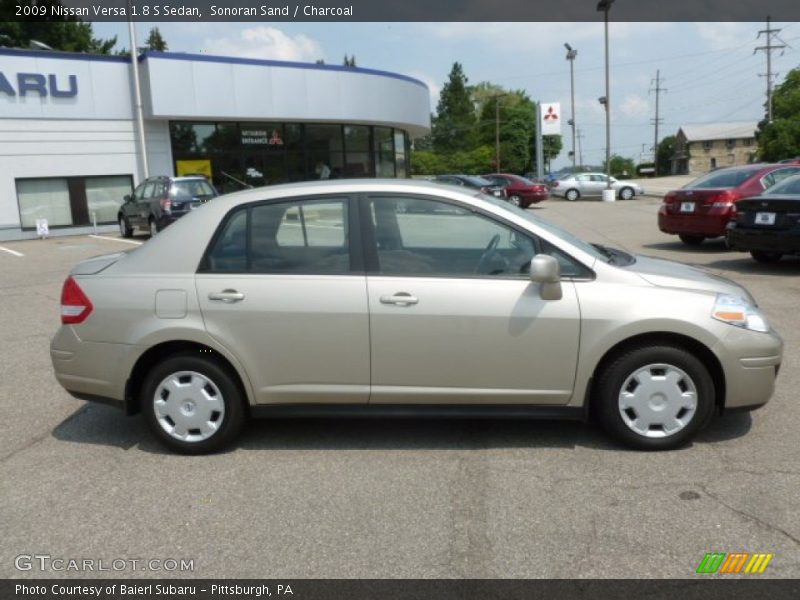 Sonoran Sand / Charcoal 2009 Nissan Versa 1.8 S Sedan