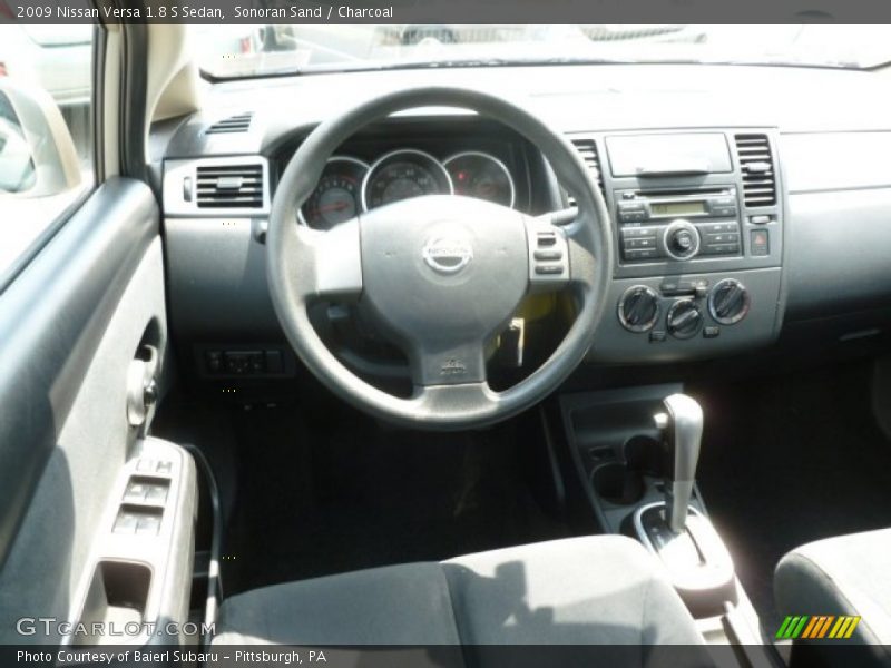 Sonoran Sand / Charcoal 2009 Nissan Versa 1.8 S Sedan