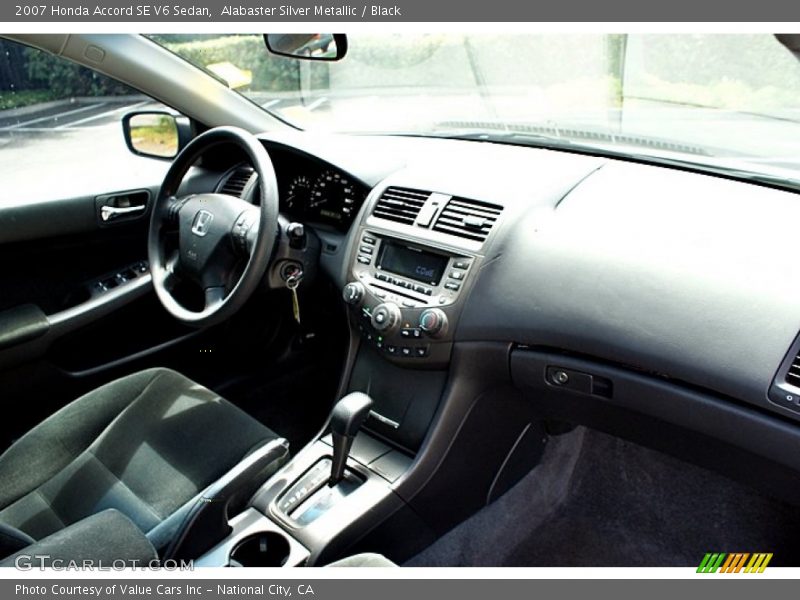 Alabaster Silver Metallic / Black 2007 Honda Accord SE V6 Sedan