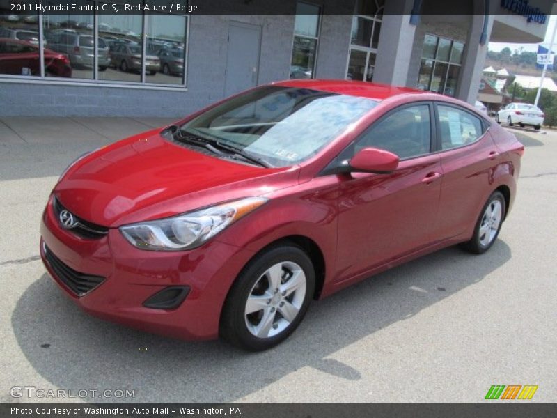 Red Allure / Beige 2011 Hyundai Elantra GLS