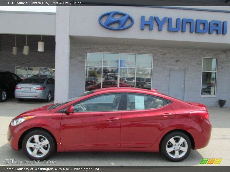 Red Allure / Beige 2011 Hyundai Elantra GLS